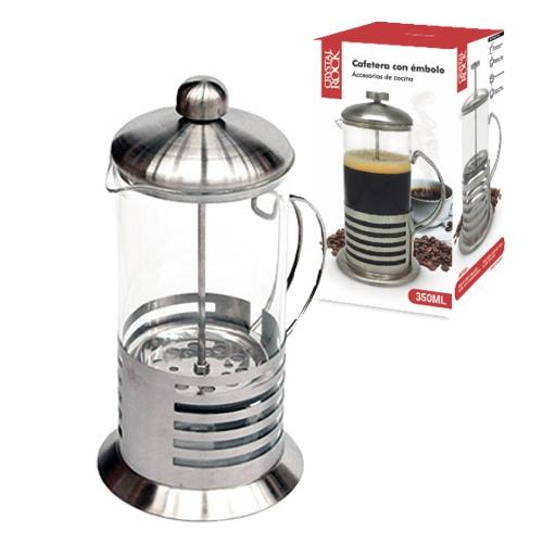 CAFETERA EMBOLO BASE ACERO 350 ML REF CR11328 COCINA CAFETERIA