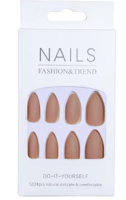 SET X 12 UÑAS POSTIZAS SURT.  COLORES MATE