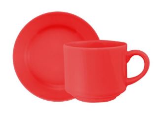 Taza De Te C/plato Rojo Mercator
