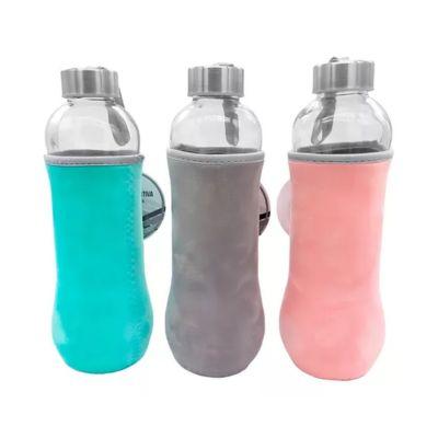 Botella de vidrio c/funda protectora 580cc - 4 col // 17026010