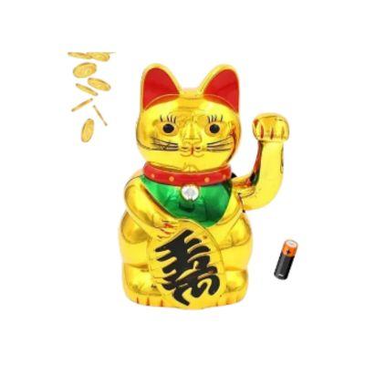 Gato De La Fortuna 13 Cm Dorado