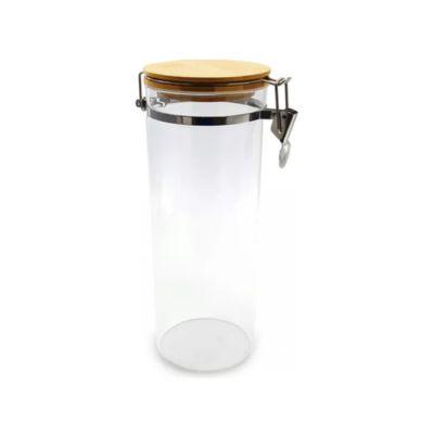 Frasco Vidrio C/Tapa Bambu 1,1L Aa