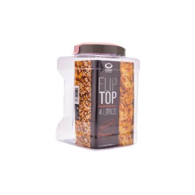 Tarro Flip Top Cubico 4LT -8746-