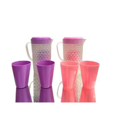 Set Jarra Plast. + 4 Vasos ART.9002