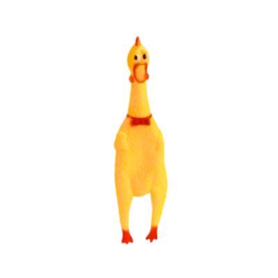CHIFLE PARA MASCOTAS FORMA DE GALLINA 16CM