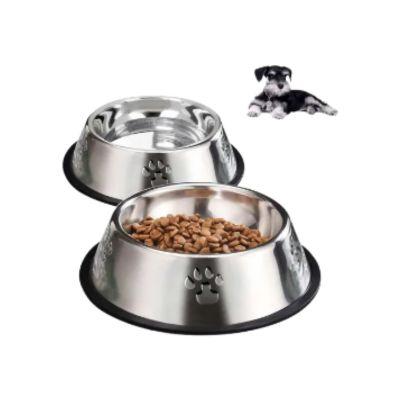 PLATO DE COMIDA PARA MASCOTAS DE ACERO 15CM