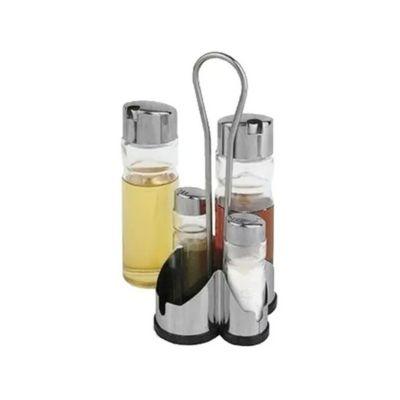 SET * 4 ACEITERA VIDRIO ACERO REF. CR11023 COCINA
