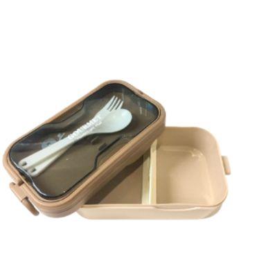 Lunchera Plastico  con cubiertos 