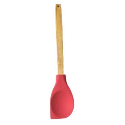 Cuchara De Silicona c/ mango de madera 