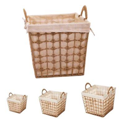 Set Canastos Cuadrado X3 Piezas