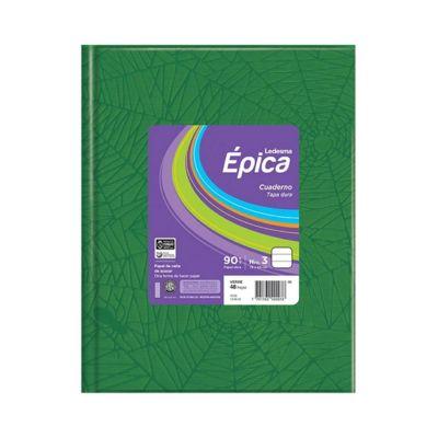 Cuaderno Rayado 48HJS verde Epica