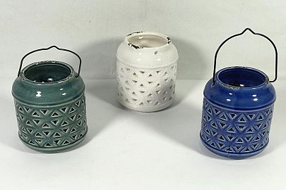 PORTAVELA DE CERAMICA 10X10X12 CM