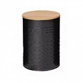 LATA CAFÉ C/TAPA BAMBU 11x15 - NEGRO