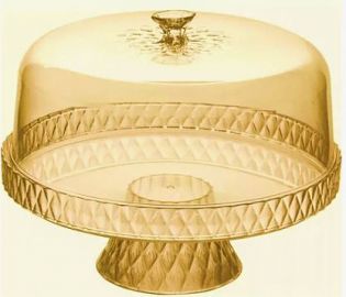 CAMPANA TORTA C-BASE+PIE GL 26CM AMBAR POL