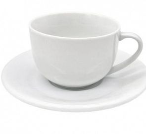 Taza Té 200cc + Platito 14cm Blanco