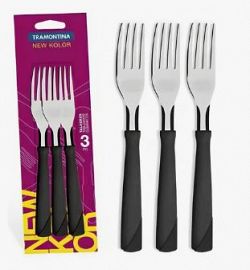 NEW KOLOR Ngro Tenedor Mesa Bx3