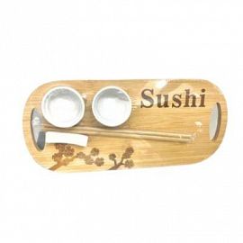Tabla Sushi Oval Madera 34*15. CA5443
