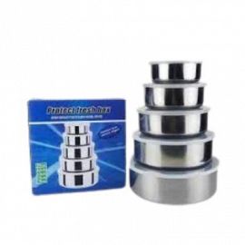 Set X5 Bowls Acero C/tapa. DL9428