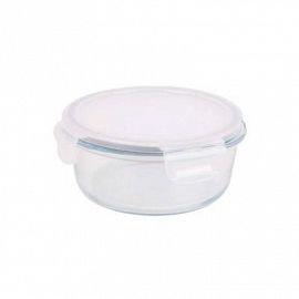 FRASCO VIDRIO CIRCULAR C/TAPA HER