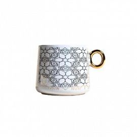 Jarro Mug Flowers Asa Dorada 440 Ml 0510318