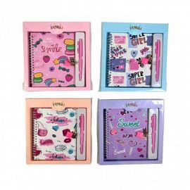 DIARIO INTIMO + CANDADO + LAPICERA 20X23 