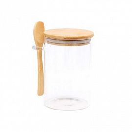 Frasco Vidrio C/Cuchara 10*15Cm Aa