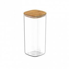 Frasco Vidrio C/Tapa Bambu 1,3L Aa