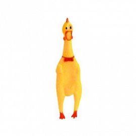 CHIFLE PARA MASCOTAS FORMA DE GALLINA 16CM