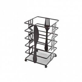 ESCURRE CUBIERTOS DE MESA CUADRADO NEGRO