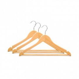 SET * 3 PERCHAS MADERA CON BROCHES METAL