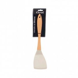  ESPATULA SILICONA MANGO MADERA-TIZA 