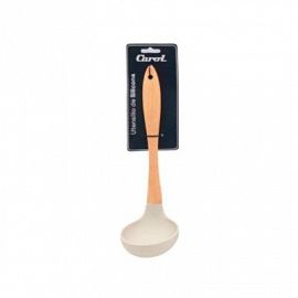 CUCHARON SILICONA MANGO MADERA TIZA 