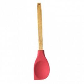 Cuchara De Silicona c/ mango de madera 