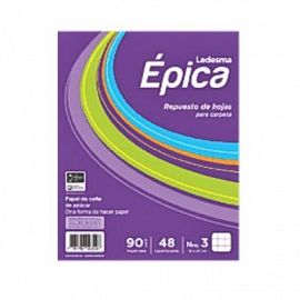 REPUESTO HOJAS EPICA N°3 X96HJS CUADRICULADO