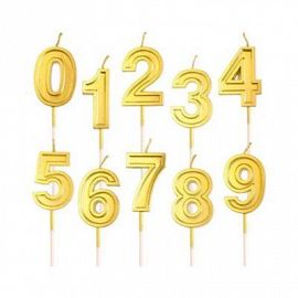 VELA CON NÚMEROS DEL 0 AL 9