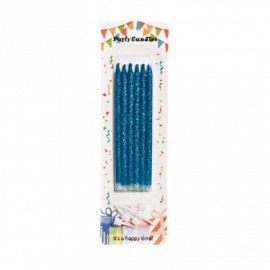 PACK X6 VELAS CON BRILLO